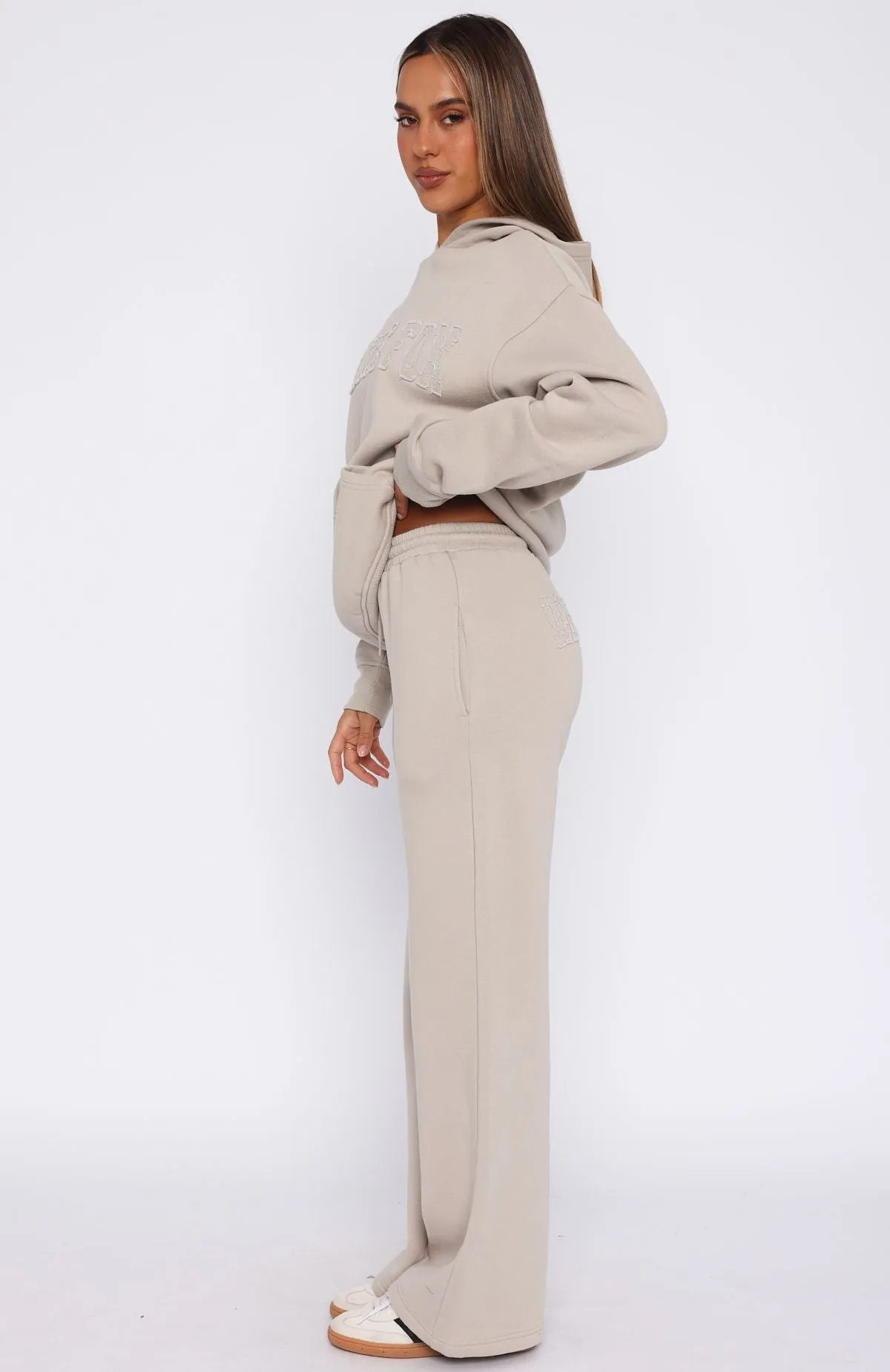 Shout It Out Wide Leg Sweatpants Moon sold by White Fox Boutique product image thumbnail 3