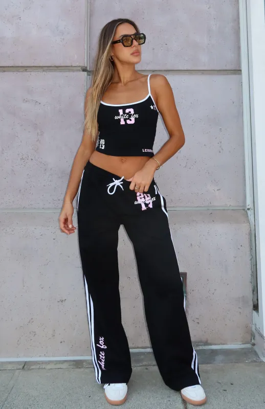 All Star Season Track Pants Black sold by White Fox Boutique