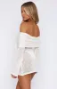 Can't Leave Me Long Sleeve Boucle Mini Dress White sold by White Fox Boutique