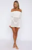 Can't Leave Me Long Sleeve Boucle Mini Dress White sold by White Fox Boutique