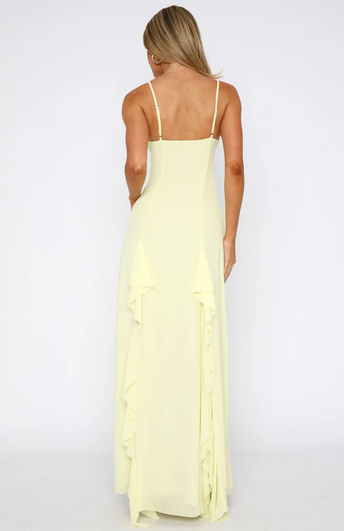 Summer Solstice Maxi Dress Lemon sold by White Fox Boutique product image thumbnail 5