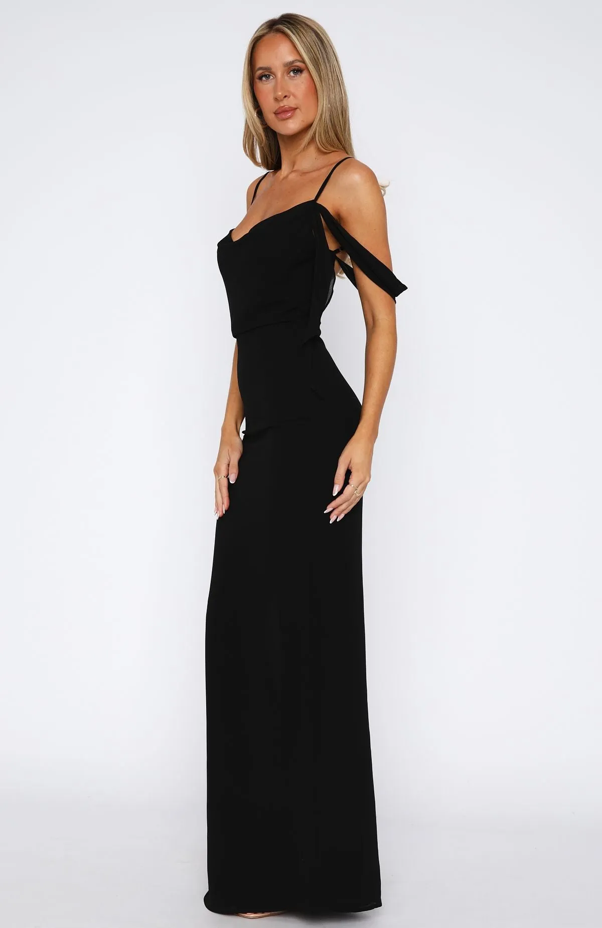 Love Blossoms Maxi Dress Black sold by White Fox Boutique product image thumbnail 4