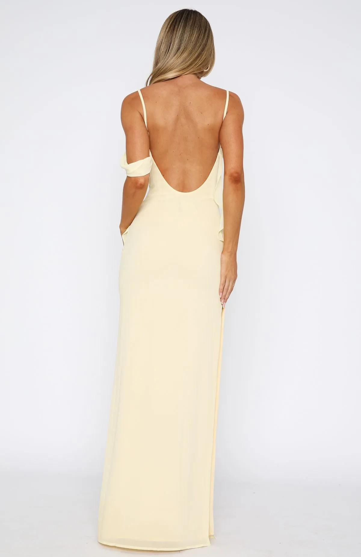 Love Blossoms Maxi Dress Lemon sold by White Fox Boutique product image thumbnail 5
