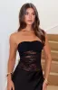 Fall In Love With You Strapless Maxi Dress Black sold by White Fox Boutique