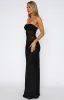 Fall In Love With You Strapless Maxi Dress Black sold by White Fox Boutique