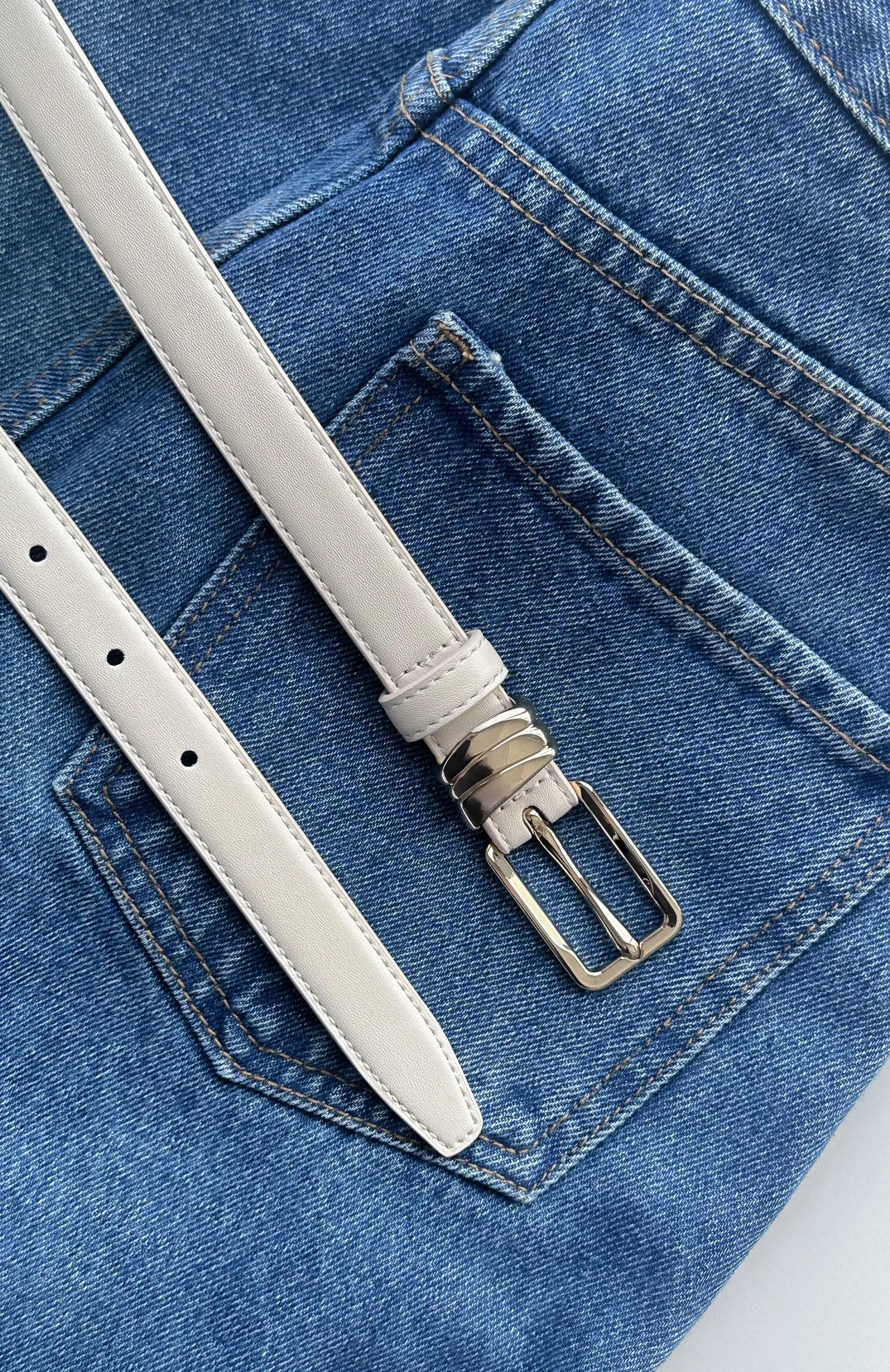 Hudson Belt Cream/Gold sold by White Fox Boutique product image thumbnail 3