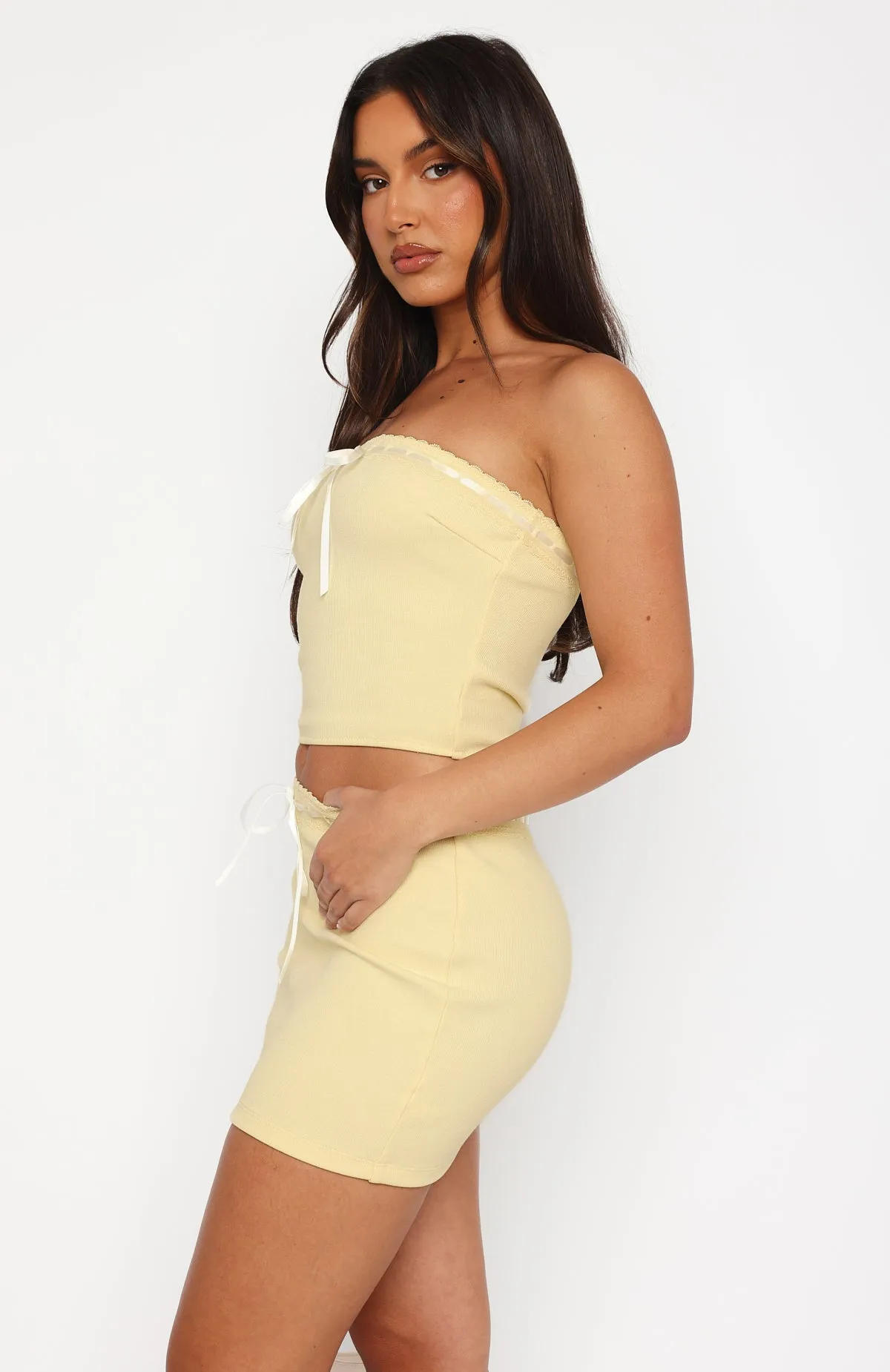 Some You Win Mini Skirt Lemon sold by White Fox Boutique product image thumbnail 3