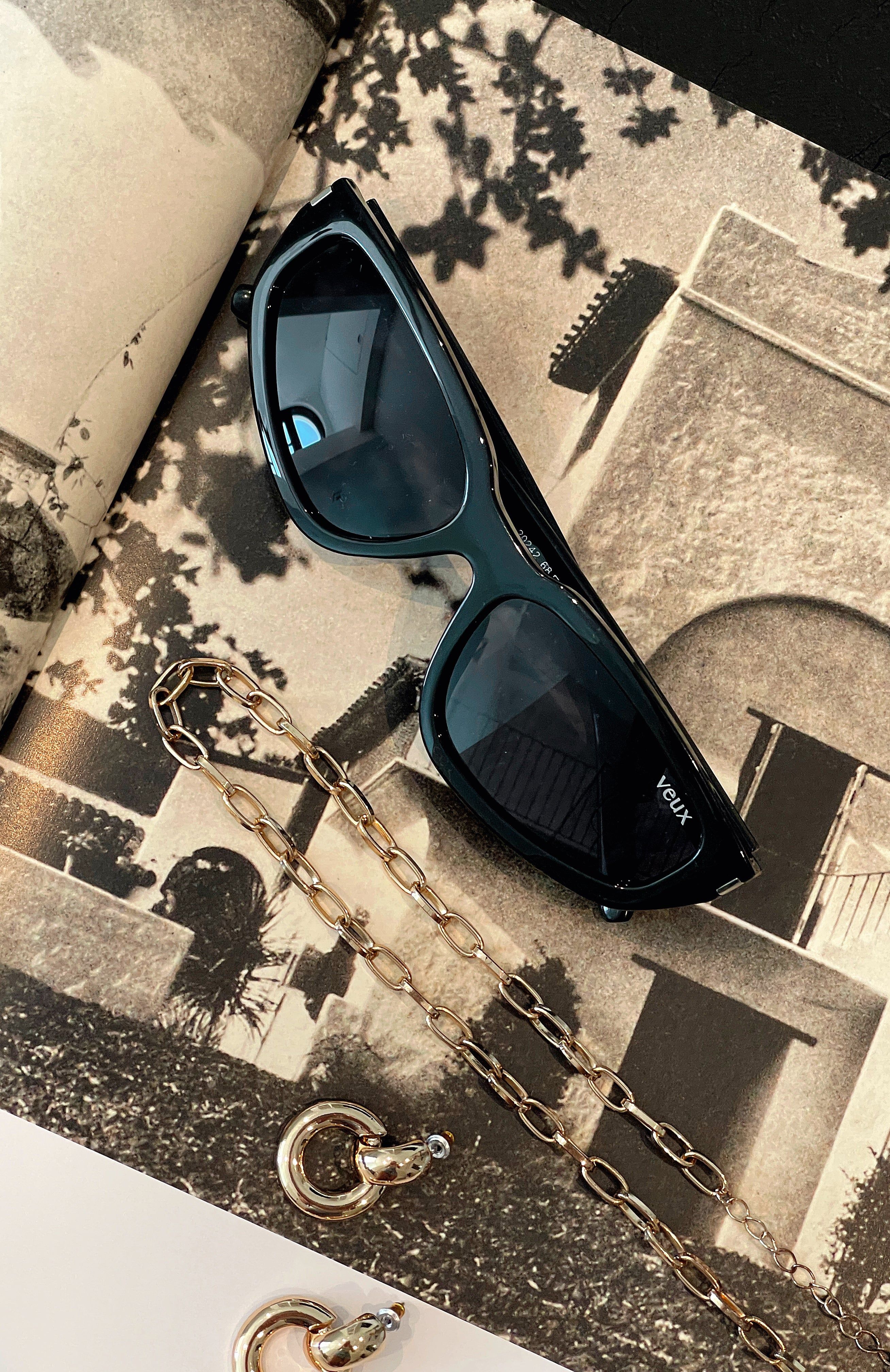 Sahara Sunglasses Black sold by White Fox Boutique product image thumbnail 4