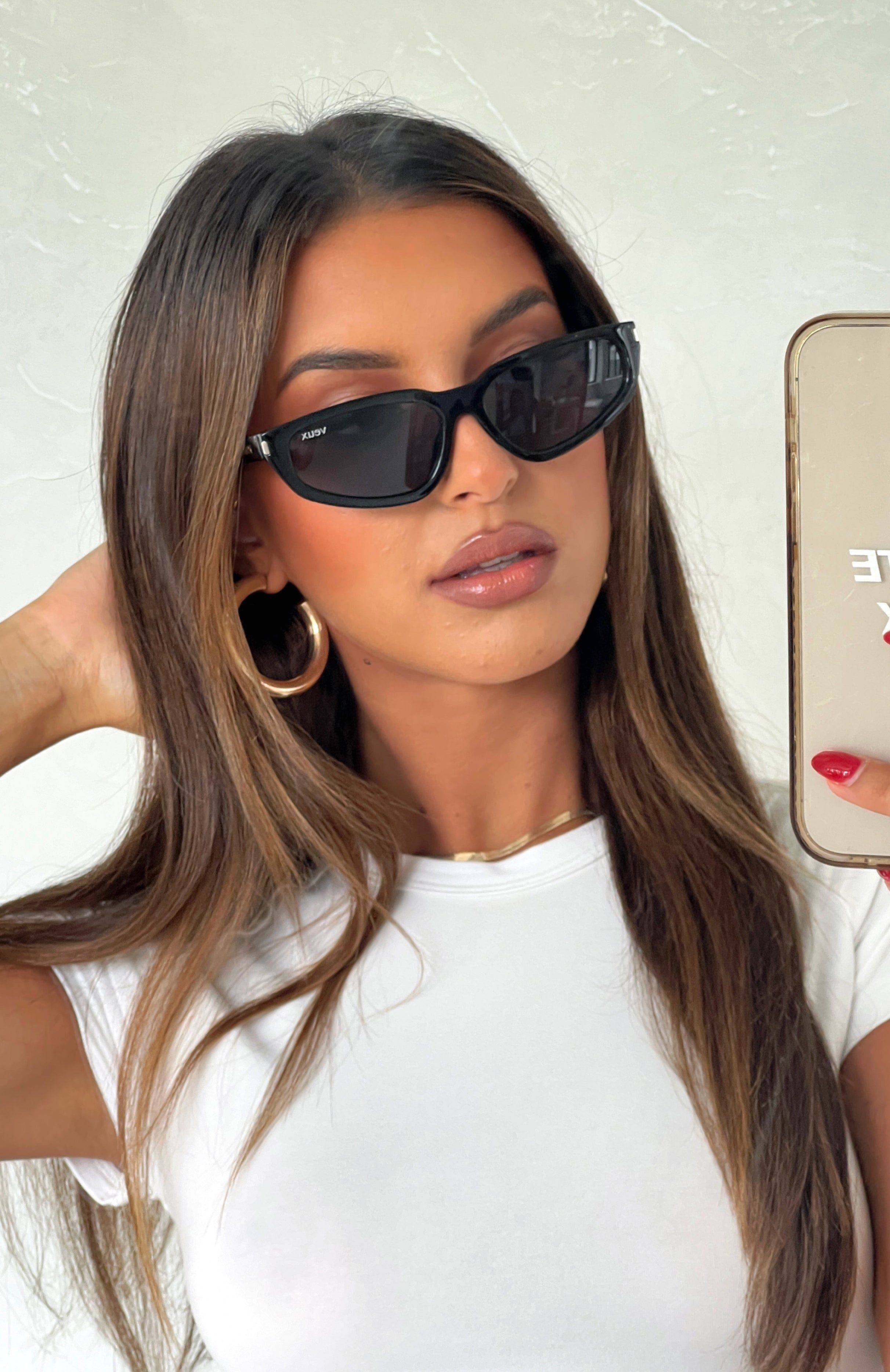 Sahara Sunglasses Black sold by White Fox Boutique