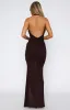 Keep Me Close Maxi Dress Chocolate sold by White Fox Boutique