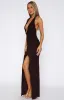 Keep Me Close Maxi Dress Chocolate sold by White Fox Boutique