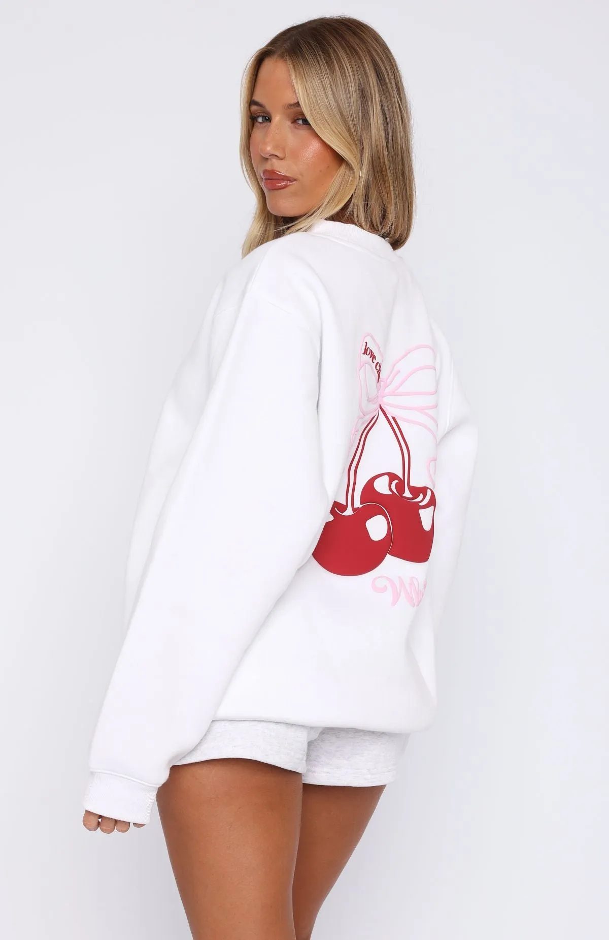 Fell So Hard Oversized Sweater White sold by White Fox Boutique product image thumbnail 4