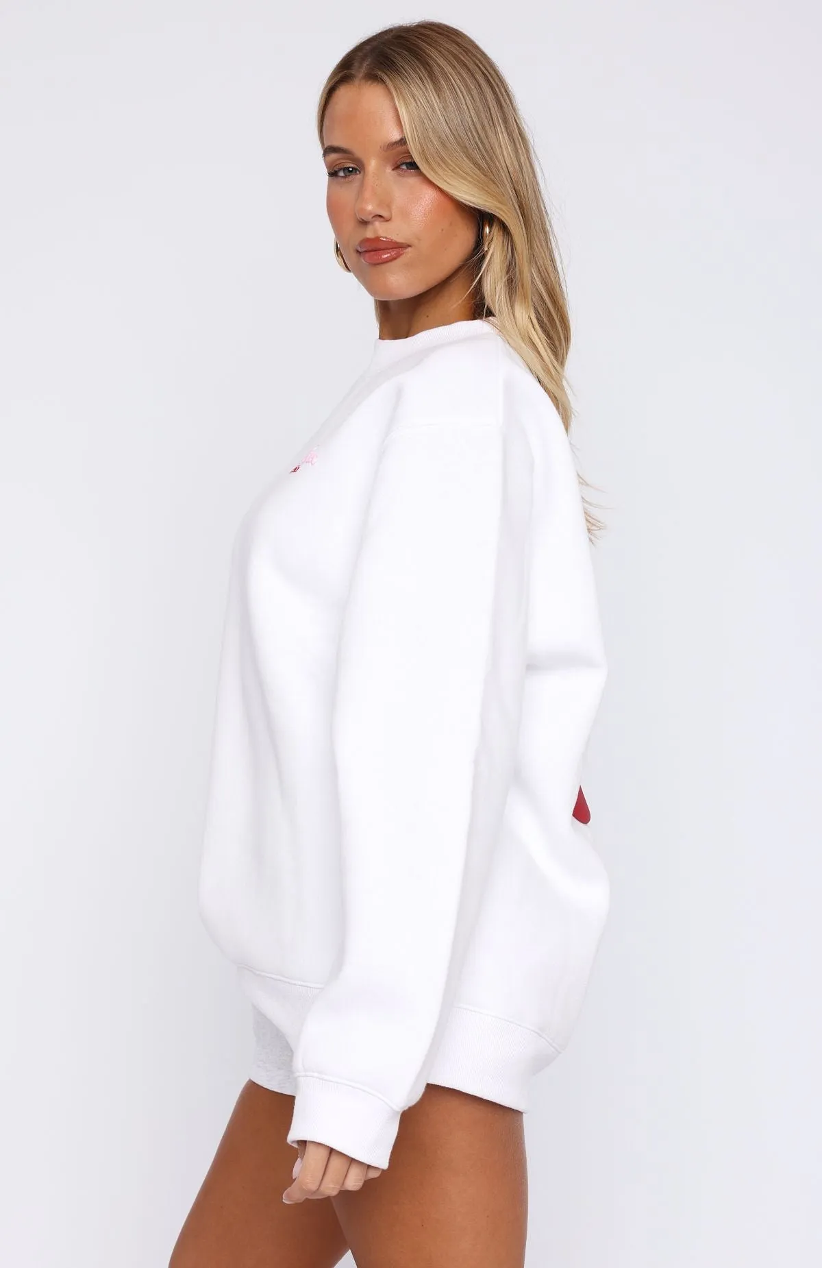 Fell So Hard Oversized Sweater White sold by White Fox Boutique product image thumbnail 3