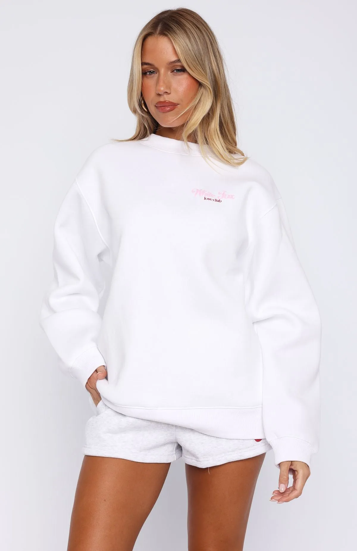 Fell So Hard Oversized Sweater White sold by White Fox Boutique product image thumbnail 2