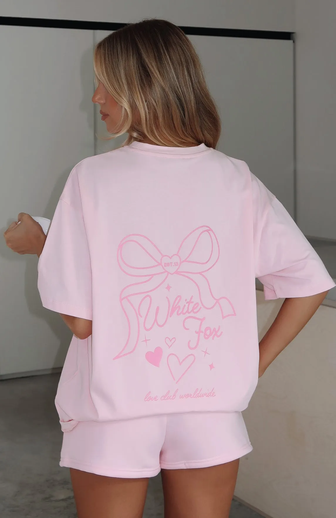 Love You Forever Oversized Tee Pink sold by White Fox Boutique