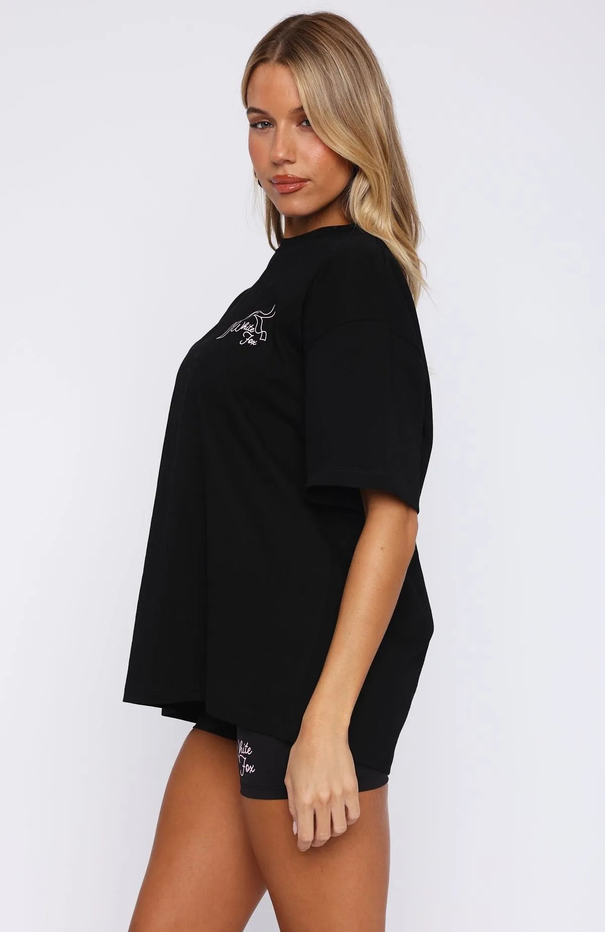 Love You Forever Oversized Tee Black sold by White Fox Boutique product image thumbnail 3