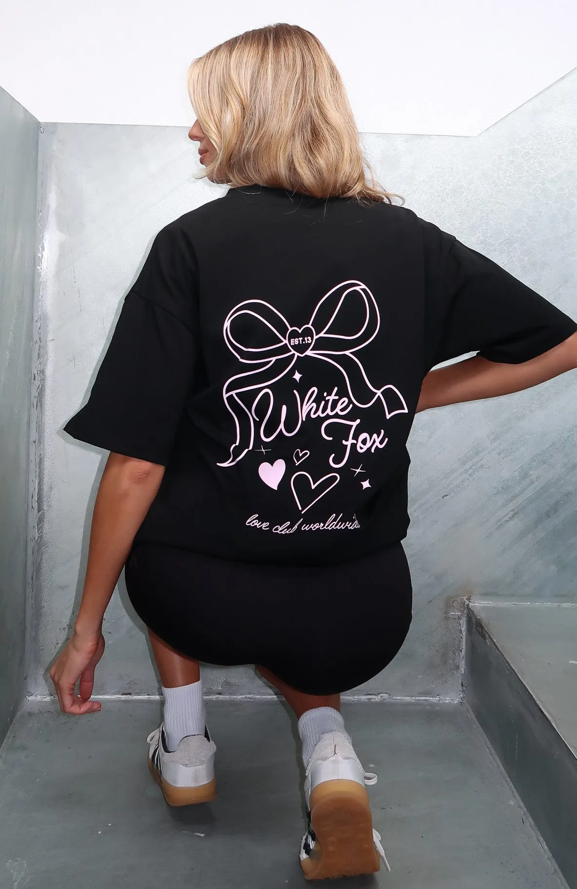 Love You Forever Oversized Tee Black sold by White Fox Boutique