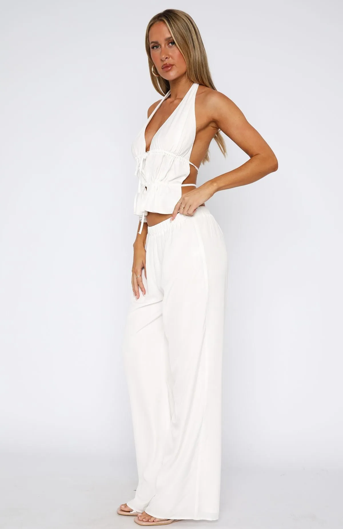 Further Away Pants White sold by White Fox Boutique product image thumbnail 3