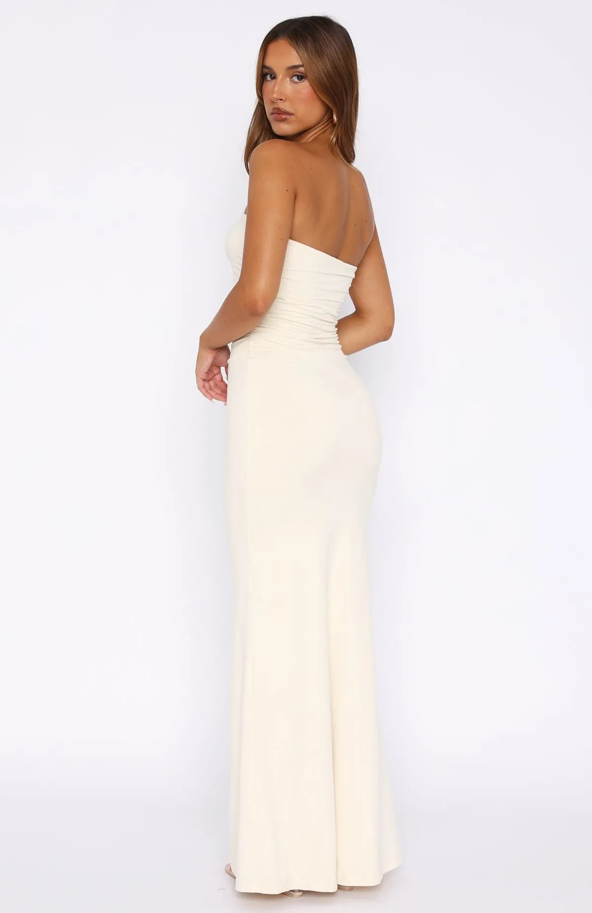 Confidence Is Key Strapless Maxi Dress Bone sold by White Fox Boutique product image thumbnail 4