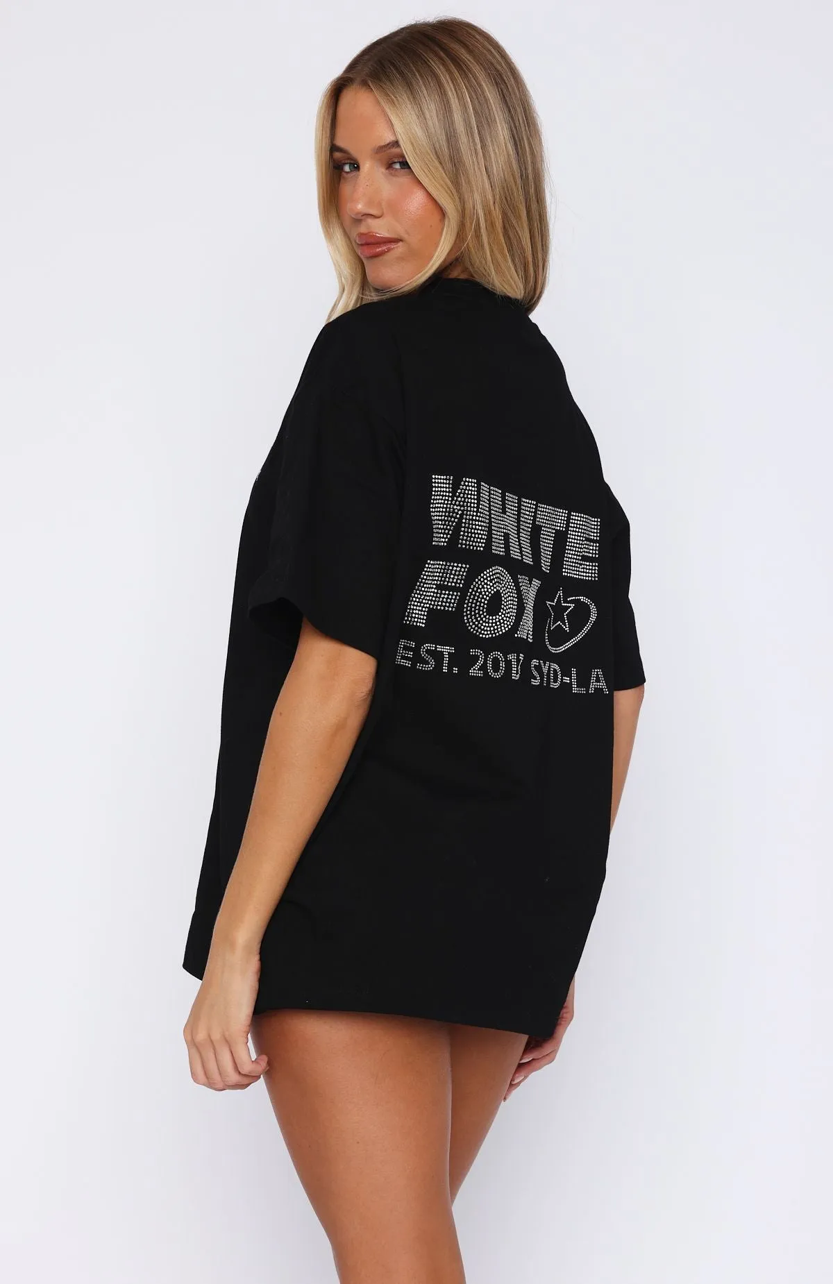 Always Shining Oversized Tee Black sold by White Fox Boutique product image thumbnail 4