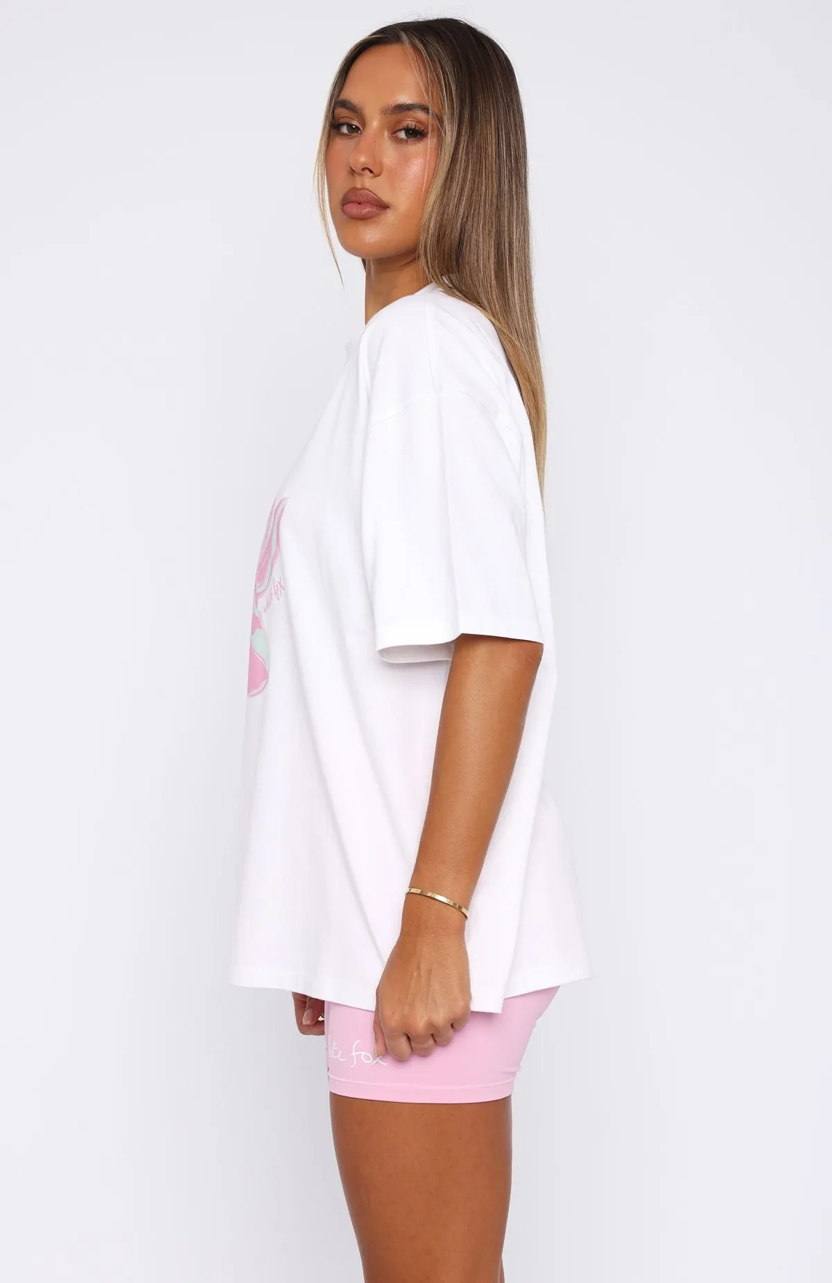 Pick You A Flower Oversized Tee White sold by White Fox Boutique product image thumbnail 3