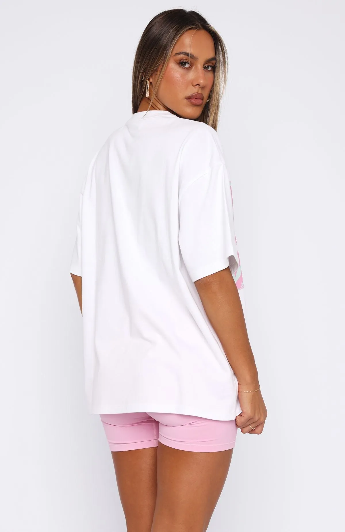 Pick You A Flower Oversized Tee White sold by White Fox Boutique product image thumbnail 4