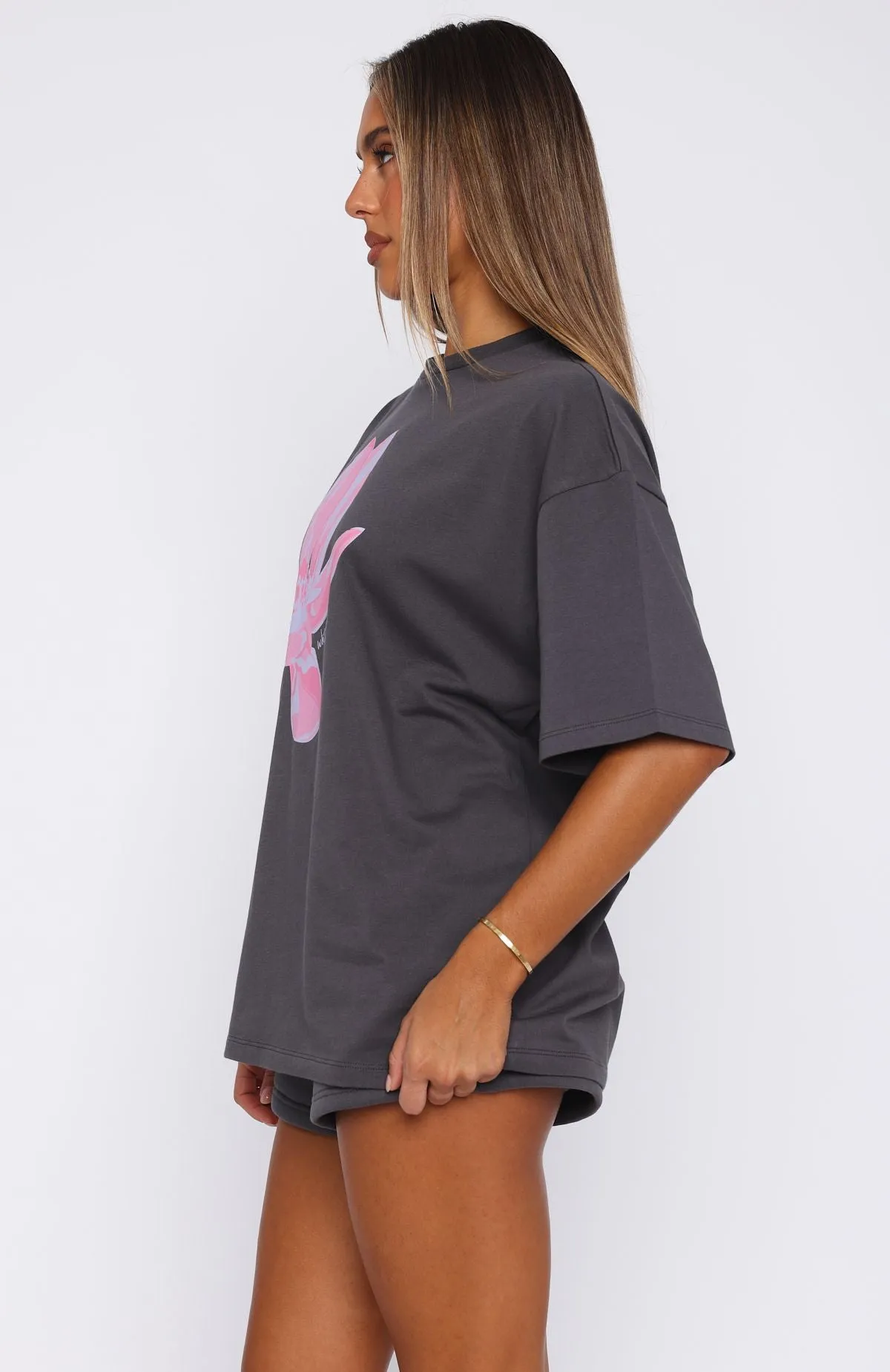 Pick You A Flower Oversized Tee Volcanic sold by White Fox Boutique product image thumbnail 3