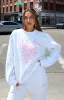 Pick You A Flower Oversized Sweater Grey Marle sold by White Fox Boutique