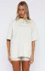 Tropic Time Oversized Tee Sage sold by White Fox Boutique