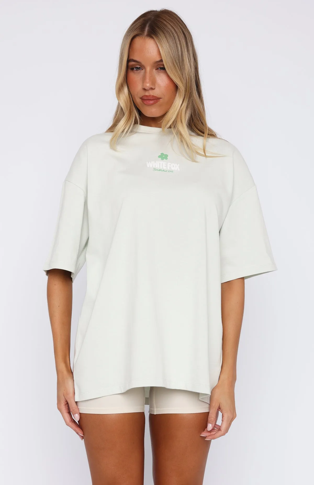Tropic Time Oversized Tee Sage sold by White Fox Boutique product image thumbnail 2