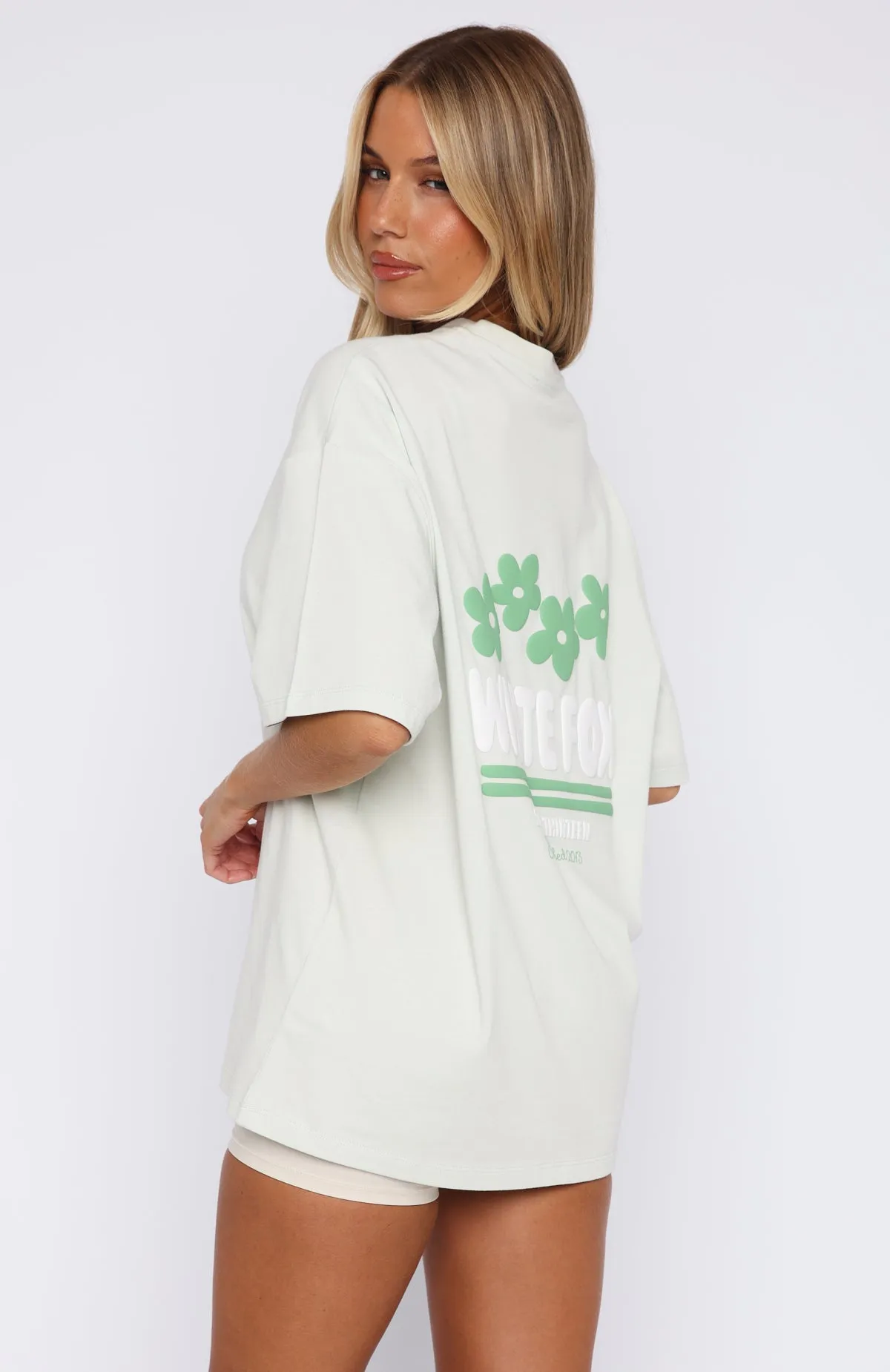 Tropic Time Oversized Tee Sage sold by White Fox Boutique product image thumbnail 4