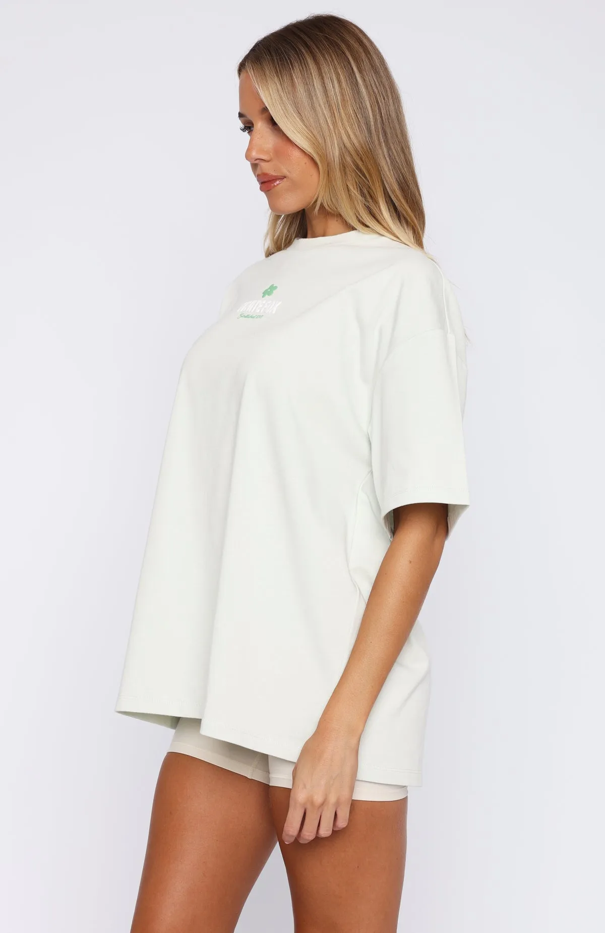 Tropic Time Oversized Tee Sage sold by White Fox Boutique product image thumbnail 3