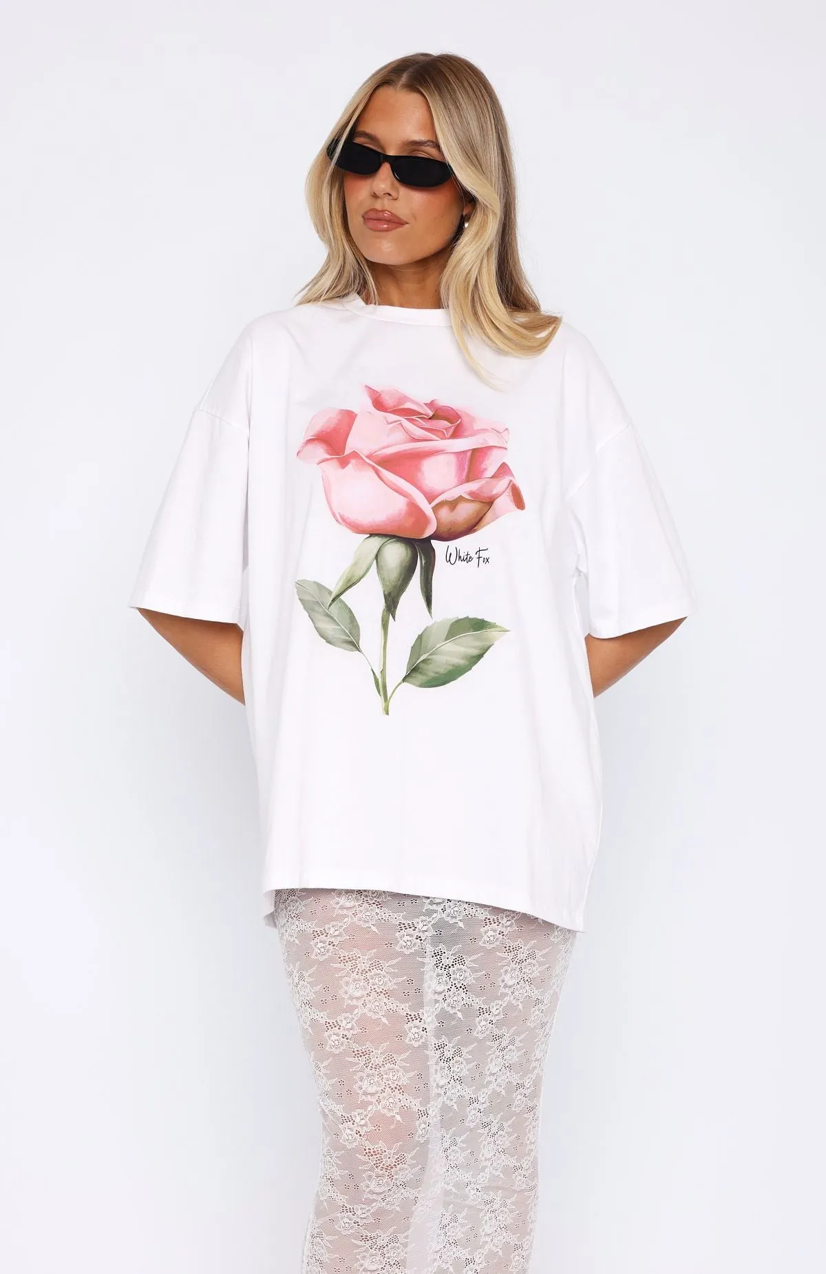 Ride It Out Oversized Tee White sold by White Fox Boutique product image thumbnail 2