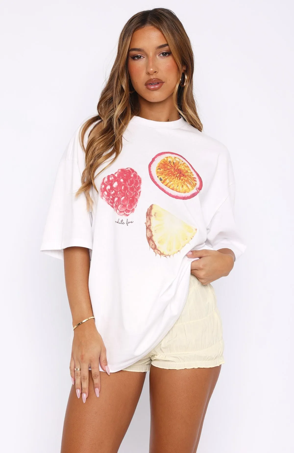 So Juicy Oversized Tee White sold by White Fox Boutique product image thumbnail 2