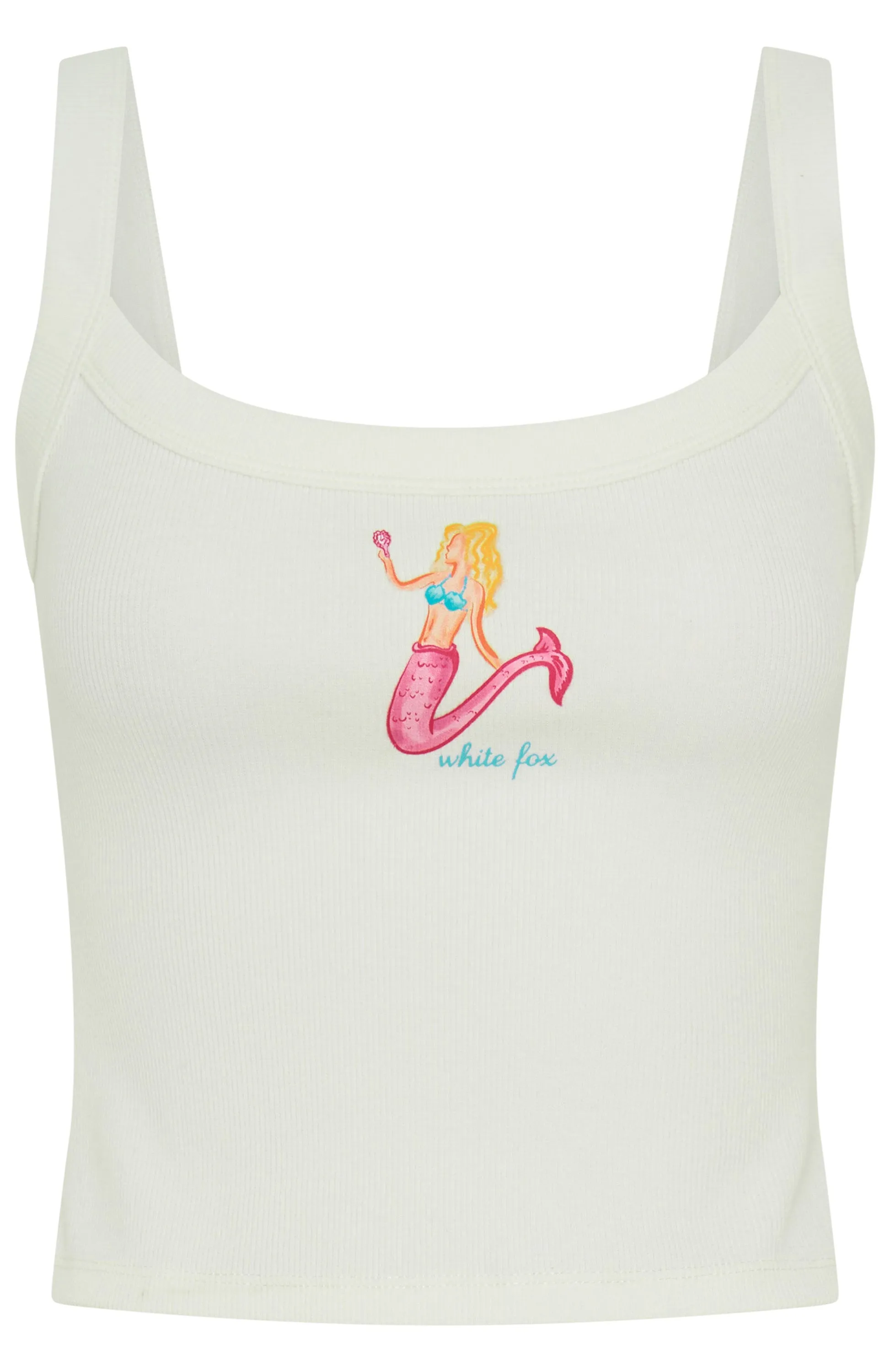 Playing Mermaids Tank Top White sold by White Fox Boutique product image thumbnail 5
