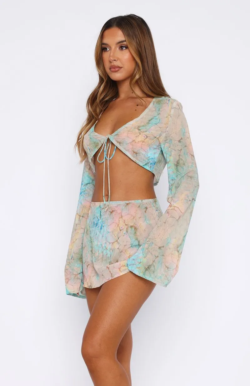 Riviera Long Sleeve Top Seaside Mottle sold by White Fox Boutique product image thumbnail 3