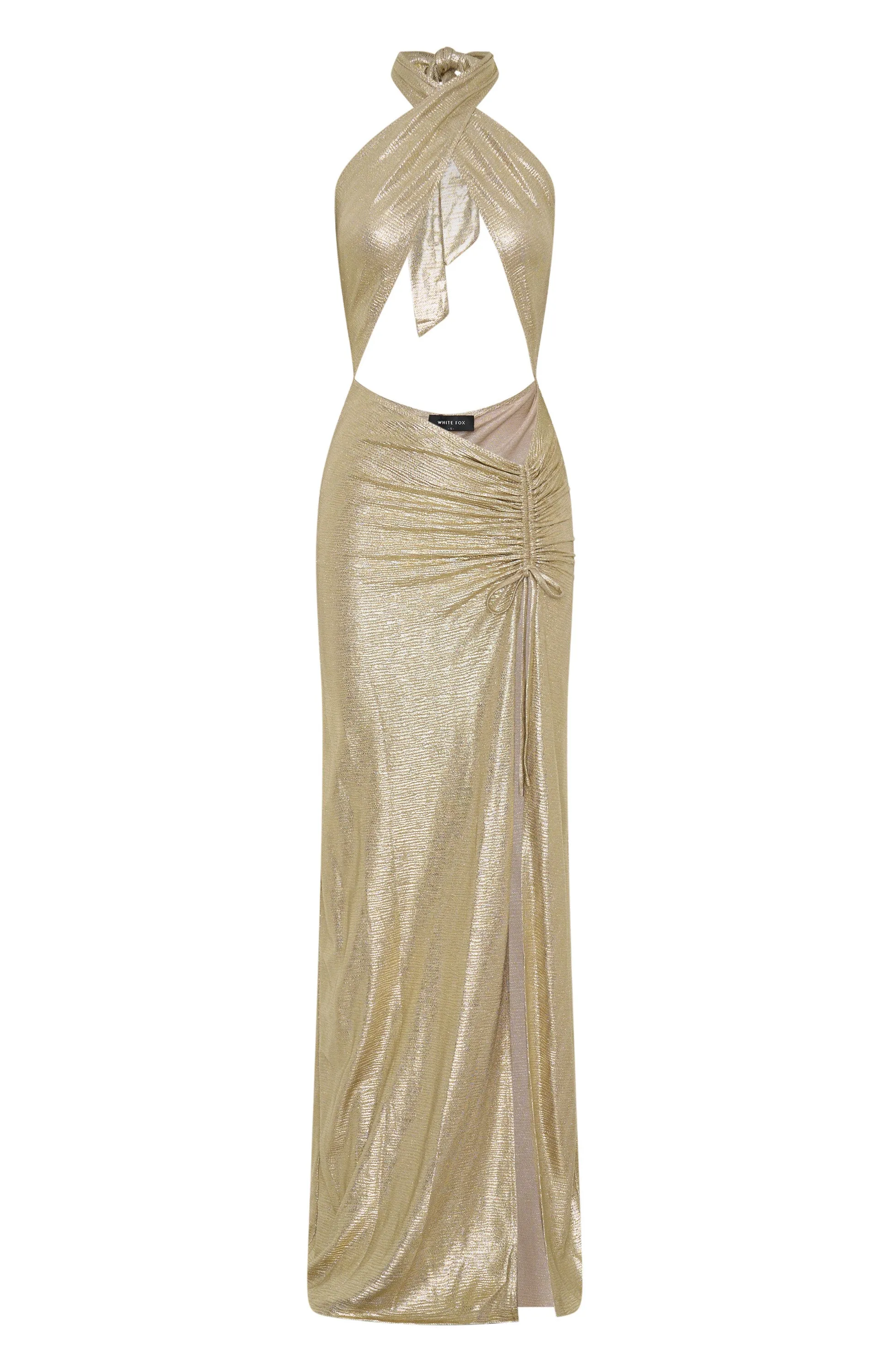 Oh So Golden Maxi Dress Champagne sold by White Fox Boutique product image thumbnail 5