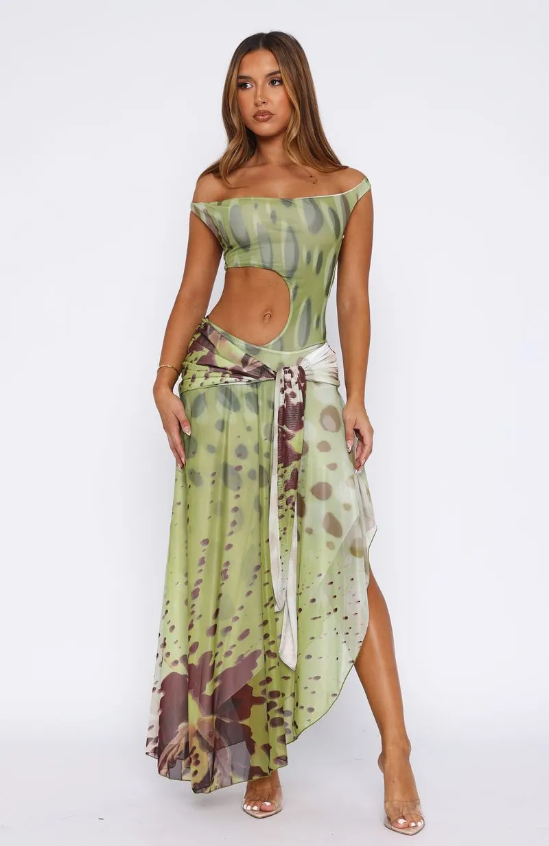 Florence Fling Maxi Dress Moss Blossom sold by White Fox Boutique product image thumbnail 2