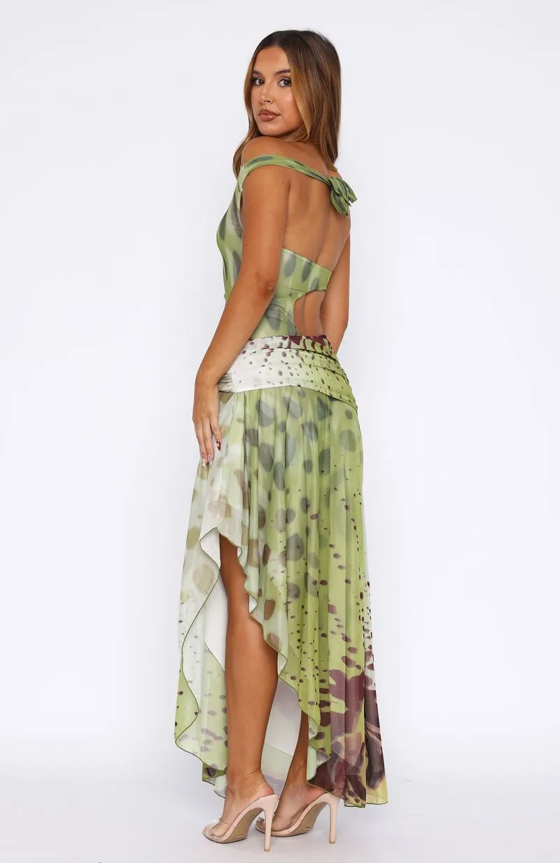 Florence Fling Maxi Dress Moss Blossom sold by White Fox Boutique product image thumbnail 4