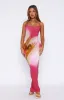 Feeling The Heat Maxi Dress Berry Blossom sold by White Fox Boutique