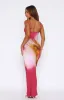 Feeling The Heat Maxi Dress Berry Blossom sold by White Fox Boutique