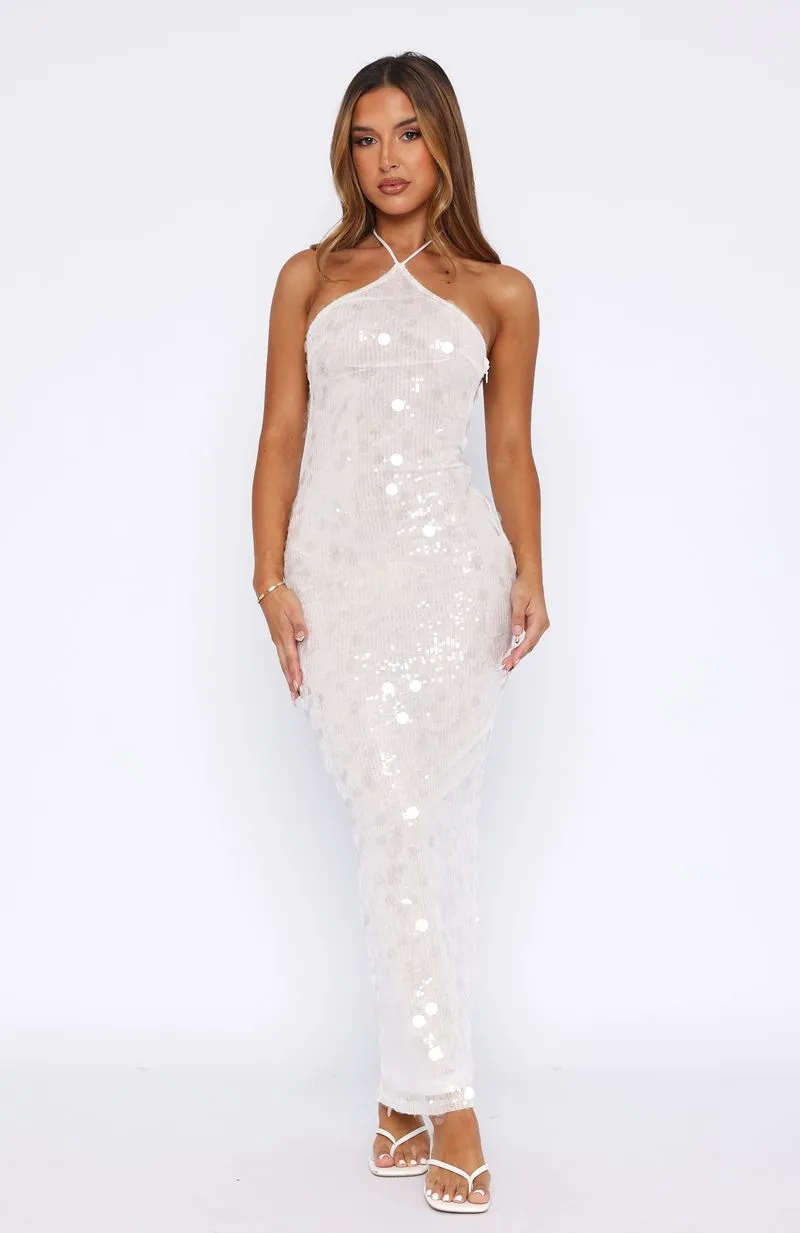 Dedication Sequin Maxi Dress White sold by White Fox Boutique product image thumbnail 2