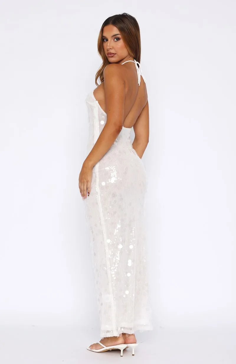 Dedication Sequin Maxi Dress White sold by White Fox Boutique product image thumbnail 4