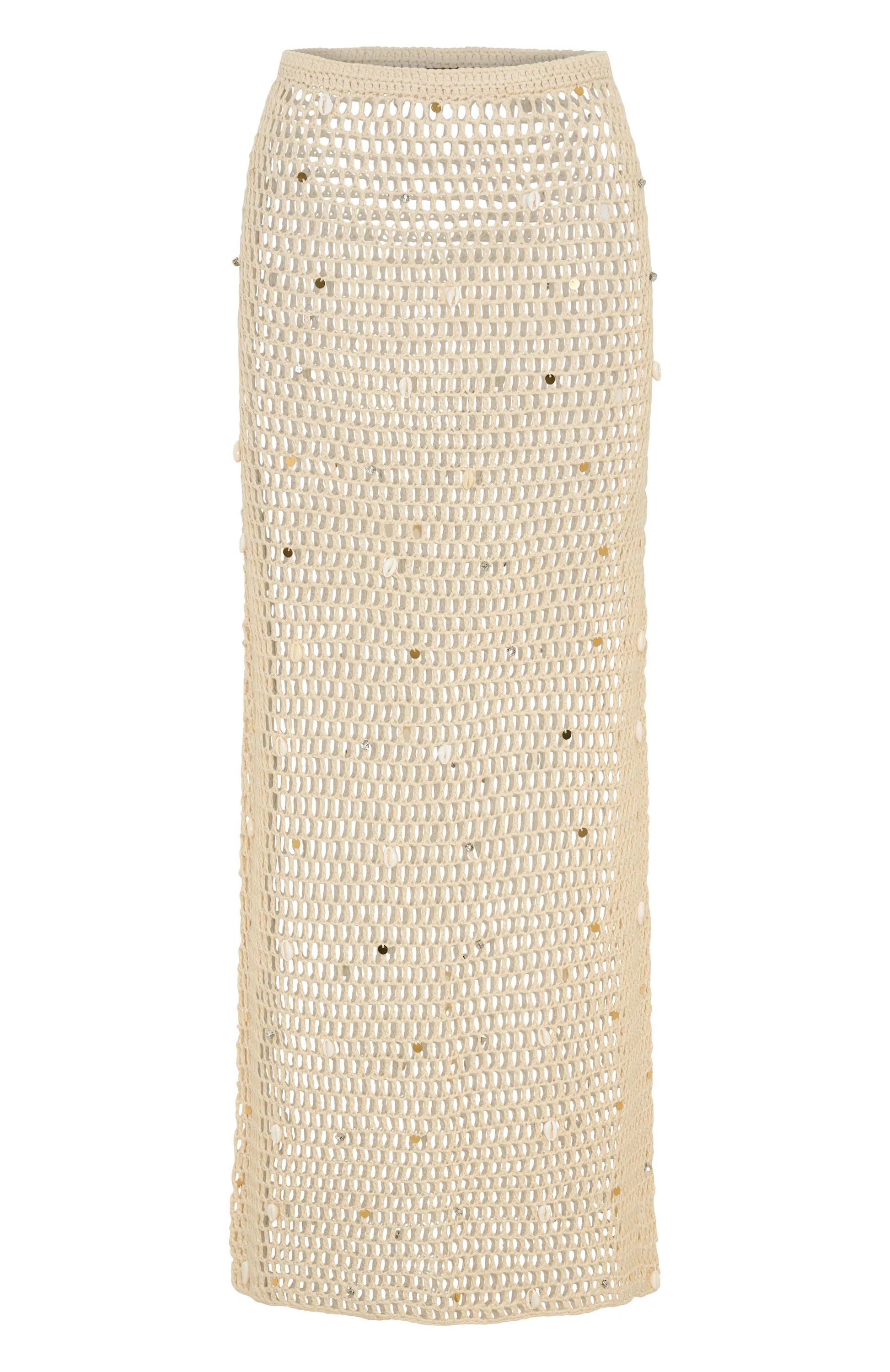 Dance With You Crochet Maxi Skirt Sand sold by White Fox Boutique product image thumbnail 5