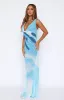 Amore Maxi Dress Aqua Blossom sold by White Fox Boutique