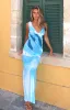 Amore Maxi Dress Aqua Blossom sold by White Fox Boutique