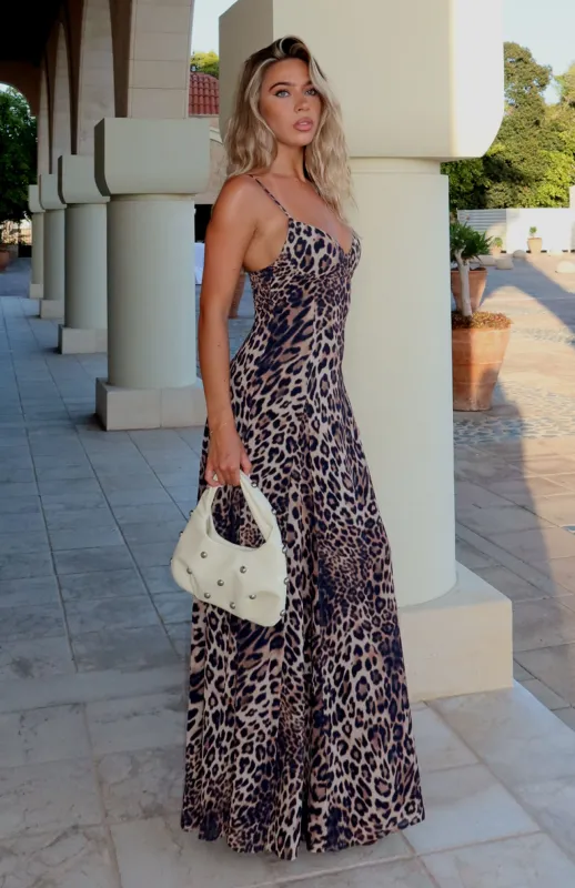 A Day In Nice Maxi Dress Leopard made by White Fox Boutique