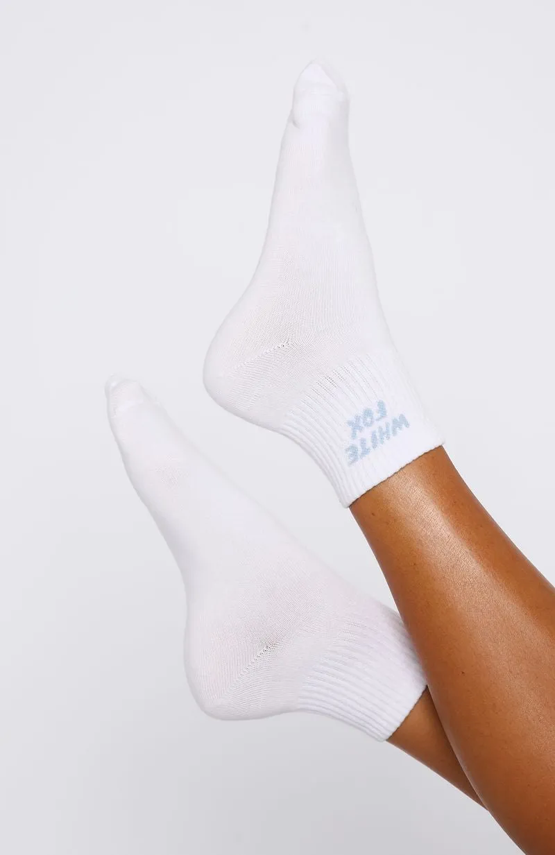 Offstage Socks White/Blue sold by White Fox Boutique product image thumbnail 3