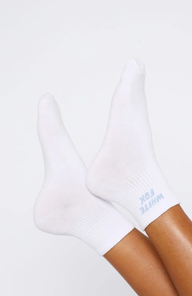 Offstage Socks White/Blue sold by White Fox Boutique product image thumbnail 2