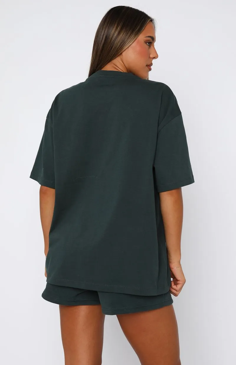 Offstage Oversized Tee Pine sold by White Fox Boutique product image thumbnail 4